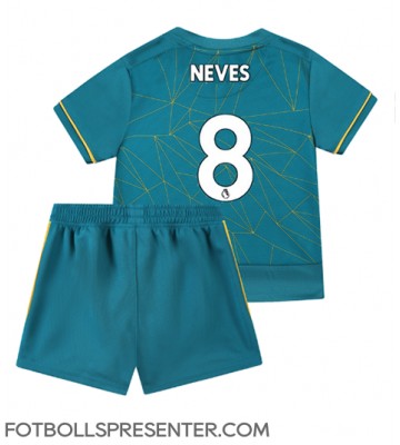Wolves Ruben Neves #8 Bortatröja Barn 2022-23 Kortärmad (+ korta byxor)